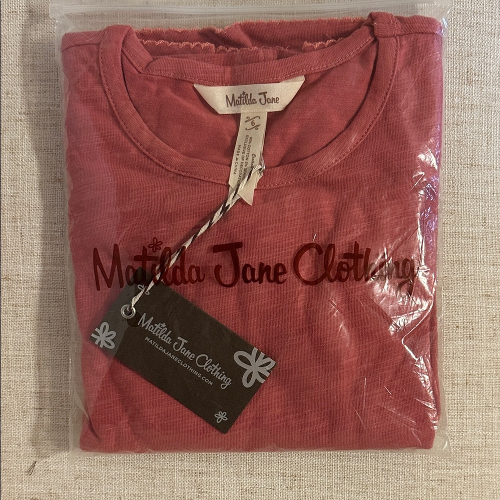Girls Matilda Jane Dusty Rose Long Sleeve Tee NEW